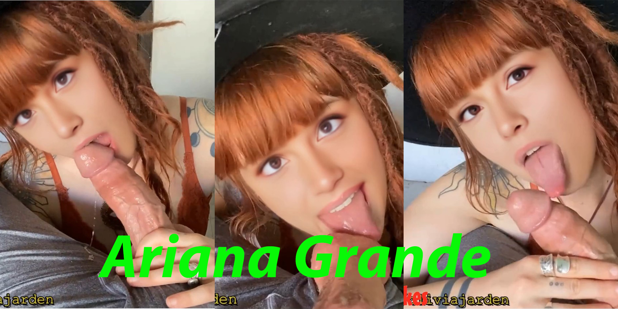 Ariana Grande licks your balls for a long time