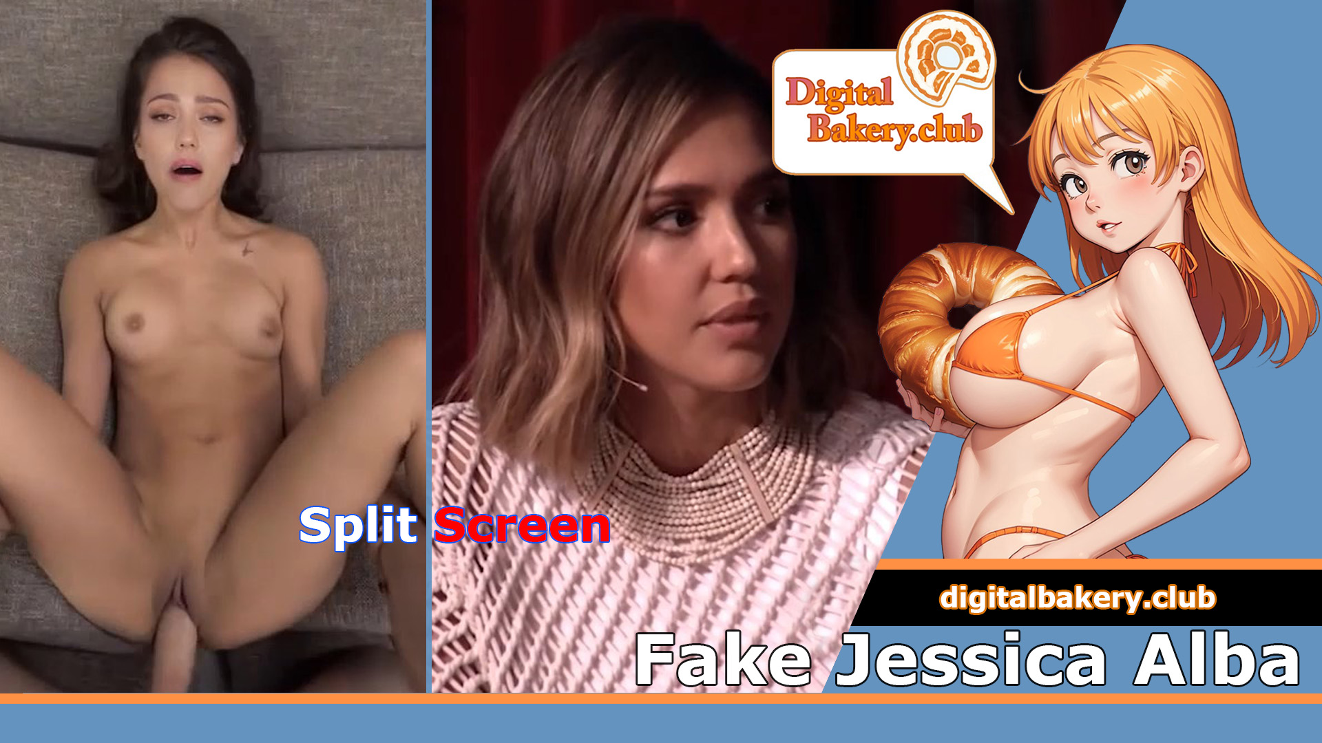 Fake Jessica Alba - Split Screen - (Trailer) - 12.22.2024 / Free Download