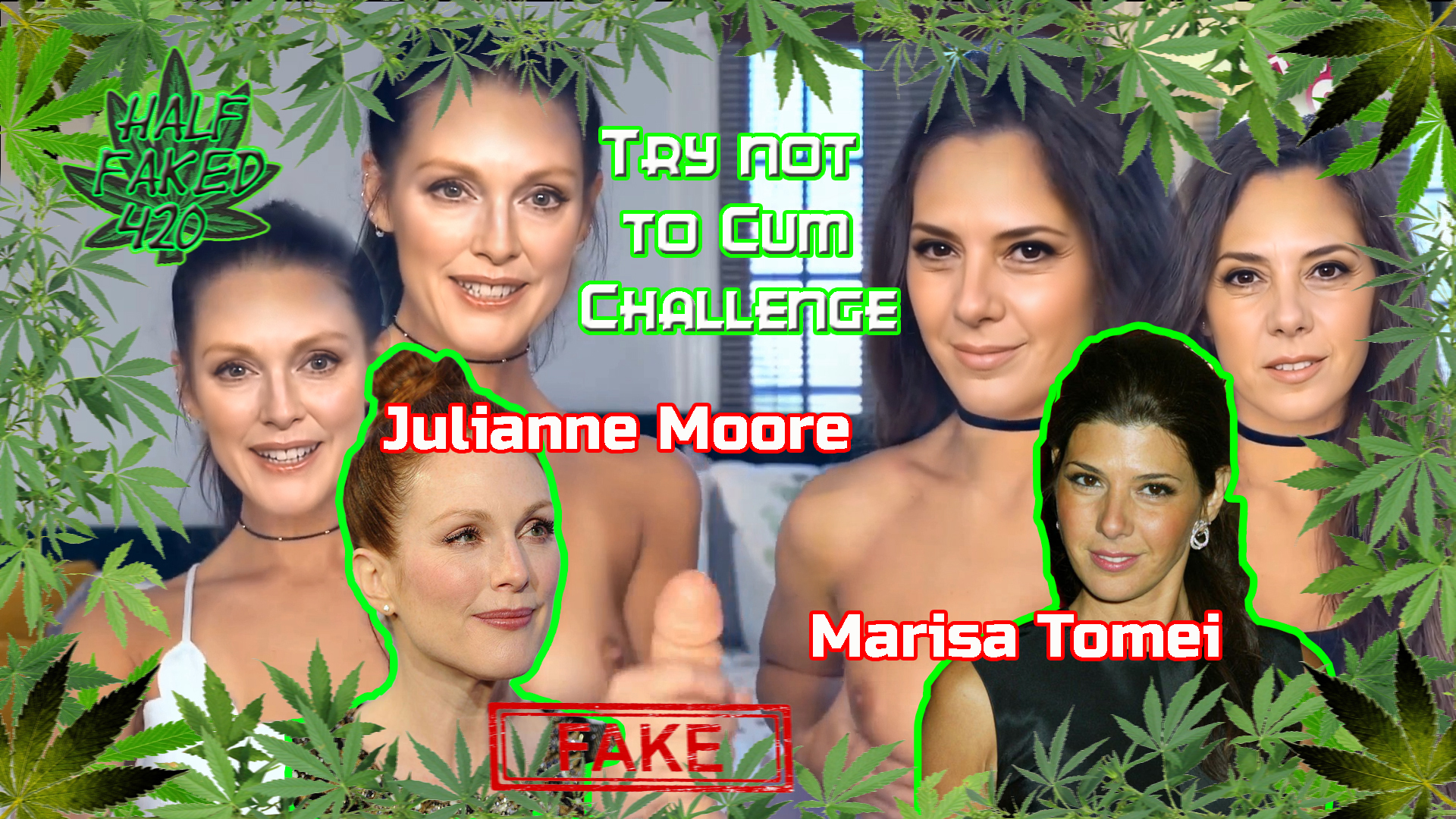 Julianne Moore & Marisa Tomei - Try not to cum challenge JOI | FAKE