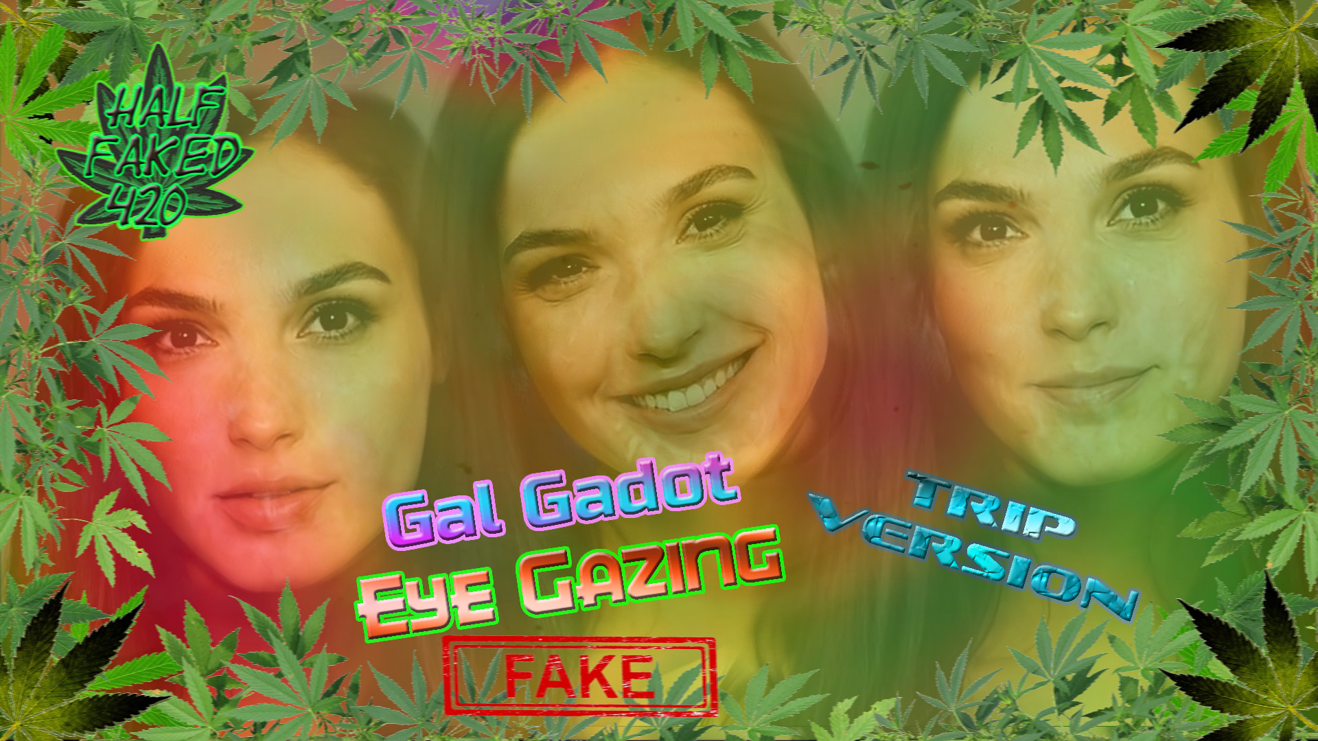 Gal Gadot - Eye gazing with cum on her face (LSD Edition - Seizure Warning) | FAKE